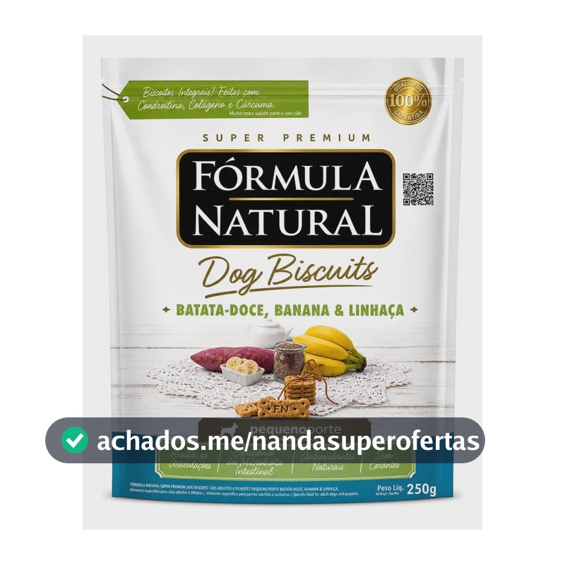Petisco Fórmula Natural Dog Biscuits Pp Batata 250g