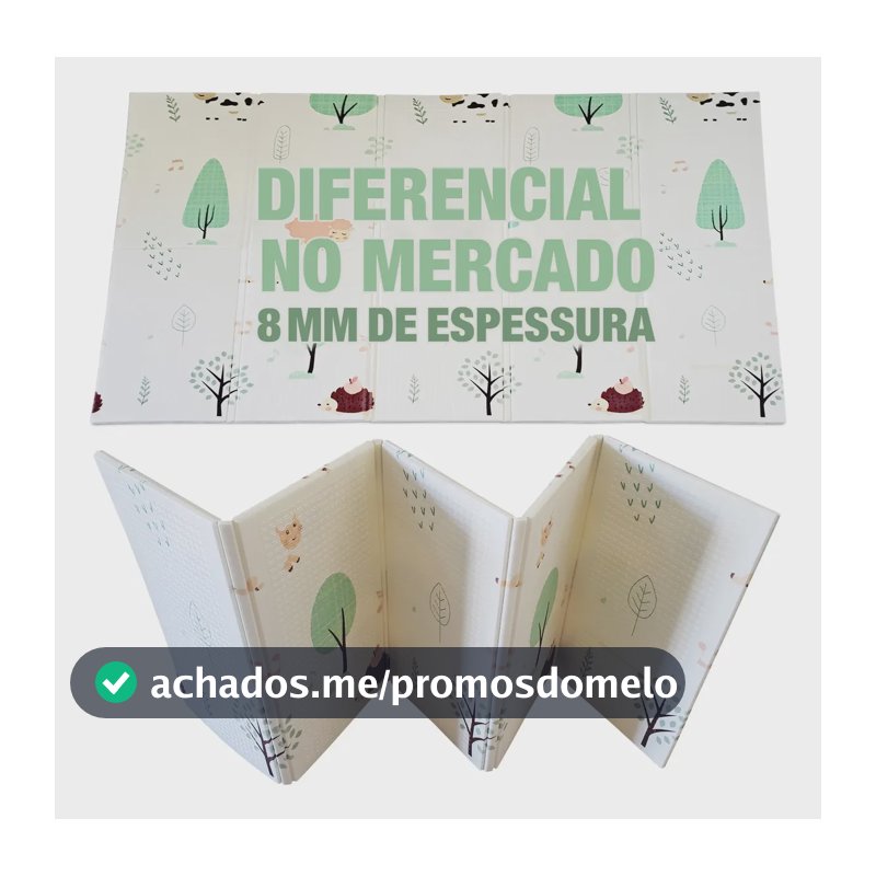 Tapete Infantil Dobrável Emborrachado Bebê Dupla Face