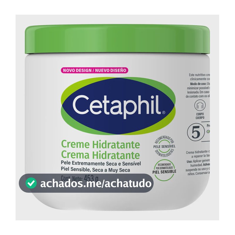 Creme Hidratante Cetaphil para Pele Seca a Muito Seca Sensível com Niacinamida B3 453g, Hidrata por até 48 h desde a primeira aplicação, restaura a barreira em 1 semana e acalma com glicerina,...