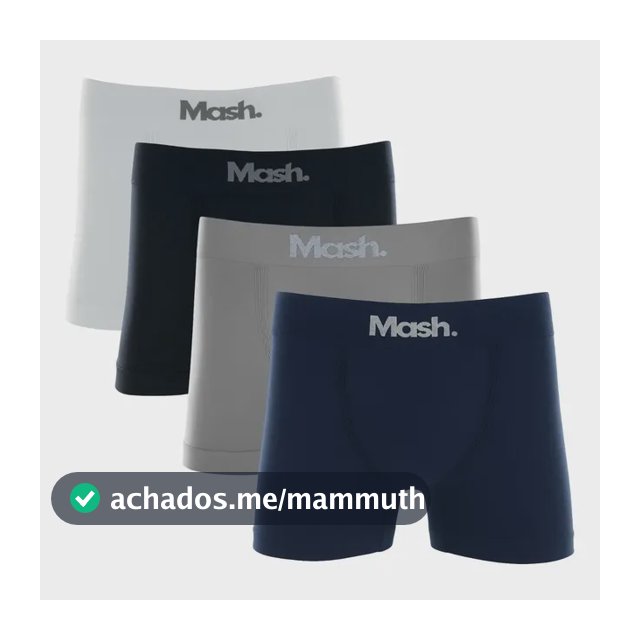 Kit 4 Cuecas Boxer Mash Poliamida Sem Costura Box Original