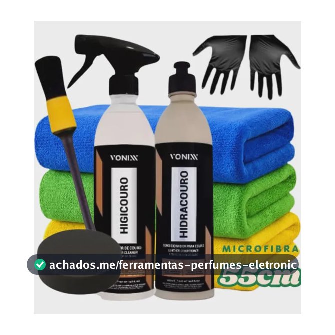 Kit Para Limpar E Hidratar Banco De Couro Automotivo Vonixx