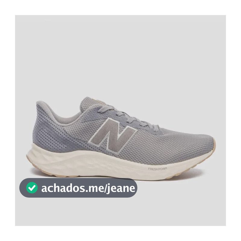 Tênis Masculino Fresh Foam Arishi V4 New Balance Cinza Liso 42 Br