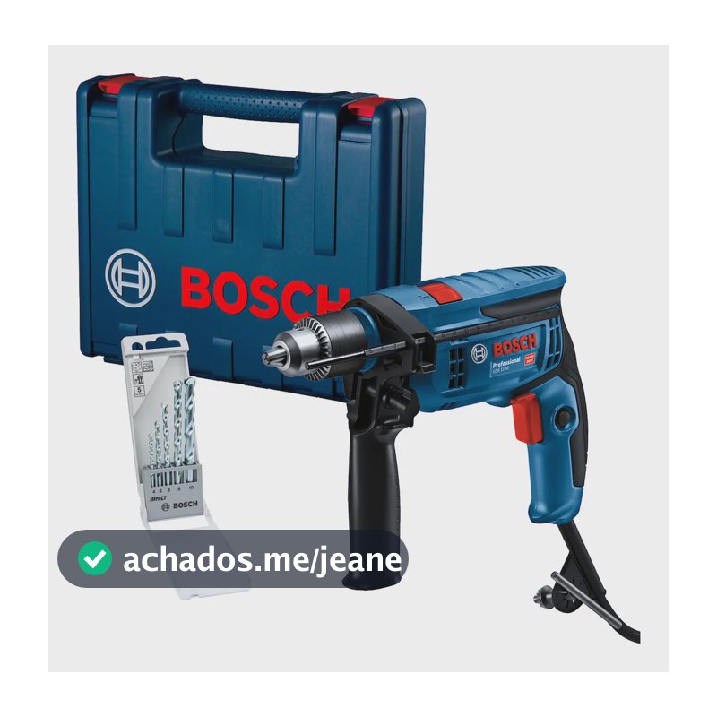 Furadeira Impacto 1/2 Pol 750w Gsb13re Com Maleta + Kit