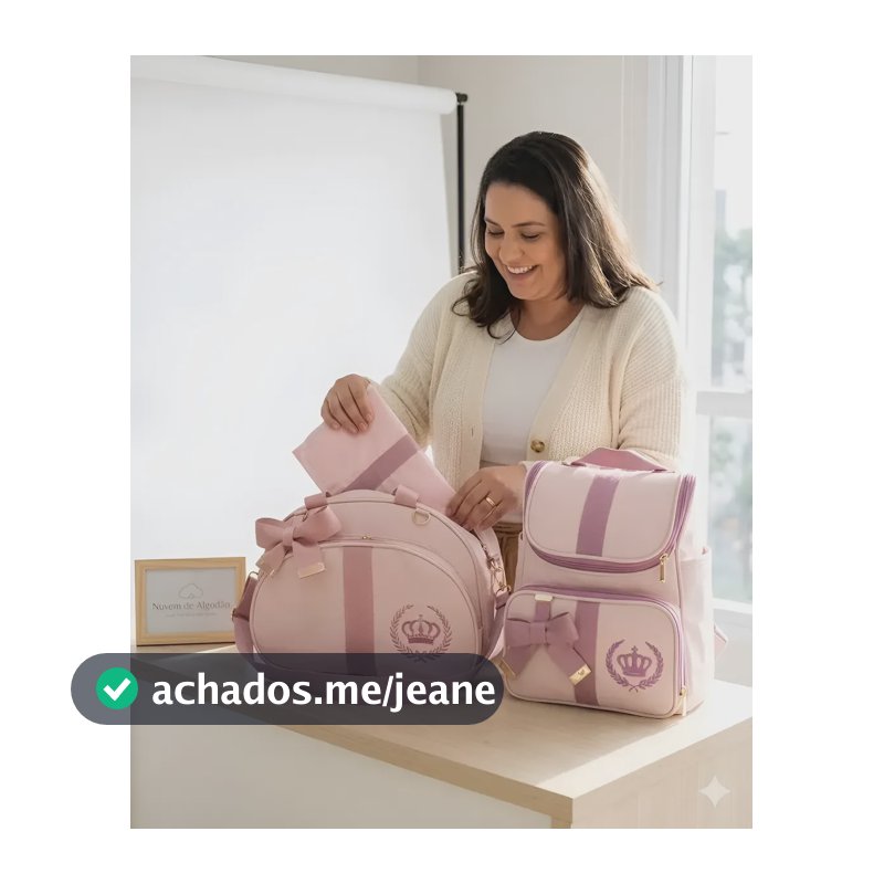 Bolsa Mala Maternidade Grande Rosa Menina Com Trocador Cores Pastéis Lisa