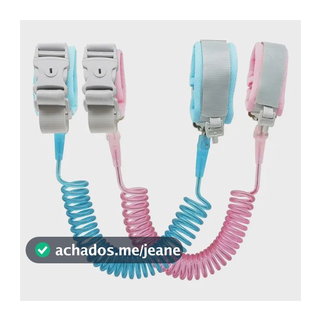 Pulseira Guia Infantil Seguranca Anti Perda Criança Viagens Cor Azul