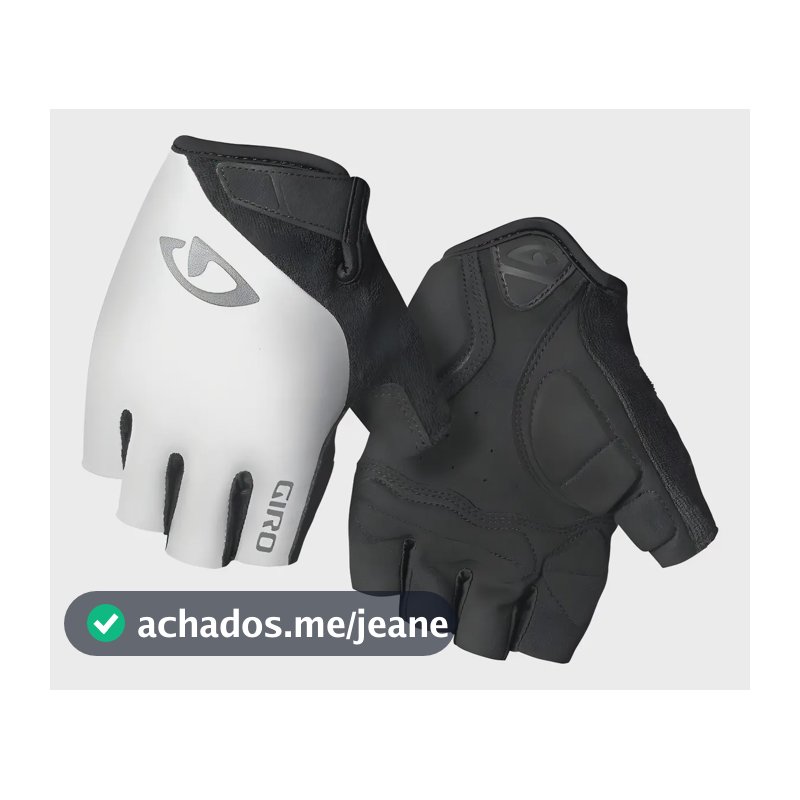 Luva Ciclismo Mtb Giro Jag Branca Dedo Curto Cor Branco Tamanho M