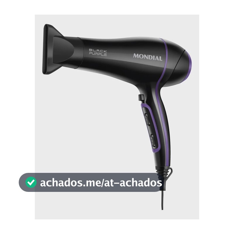 Secador de Cabelos Mondial Preto 2000W SCN-01