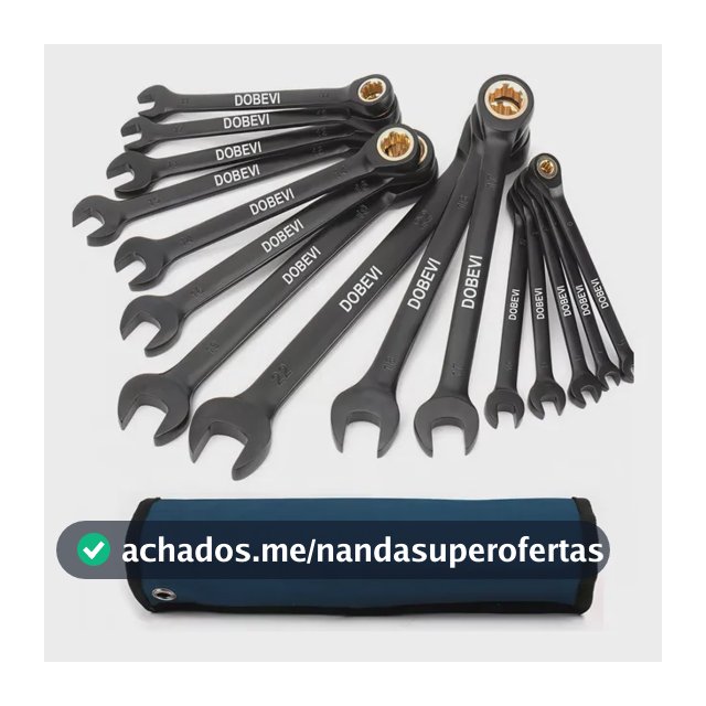 Chave Combinada Catraca Jogo De Chaves Com 15 Peças Dobevi Preto