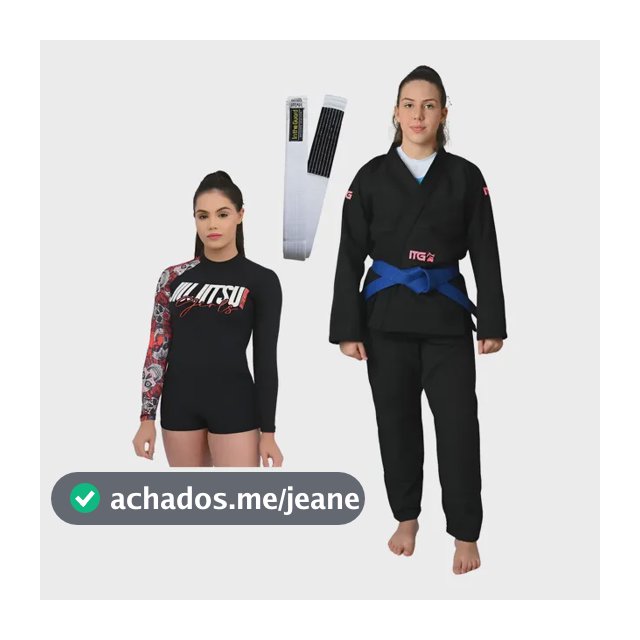 Kimono Jiu Jitsu Feminino Trançado + Body + Faixa
