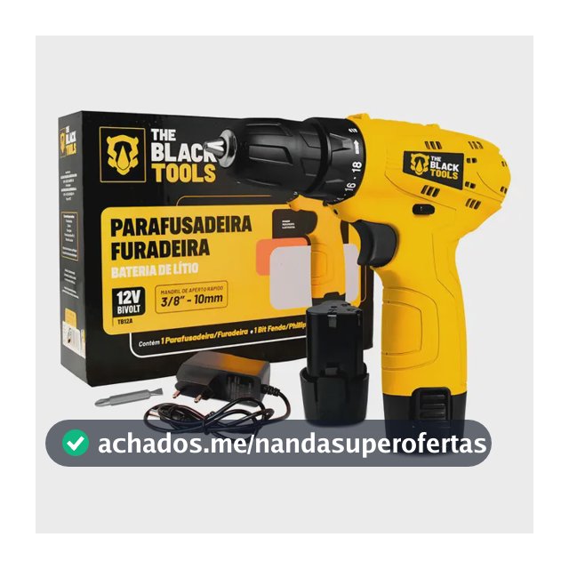 Parafusadeira Furadeira 3/8 Bivolt A Bateria 12v Cor Amarelo Frequência 60hz