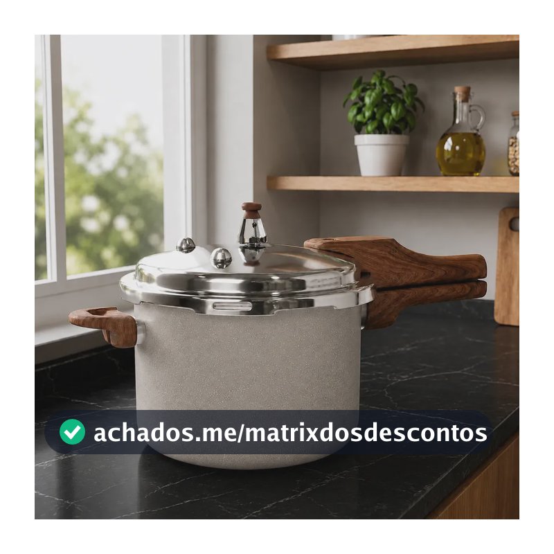 Panela Pressão 4,2l Indução Cerâmica 4 Válvulas Segurança Cor Cinza Claro
