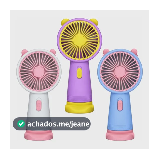 Mini Ventilador De Mão Portátil Com Suporte Celular Para Secar Cílios Maquiagem Cor Modelo Sortido 17.5 cm Altura Pklk