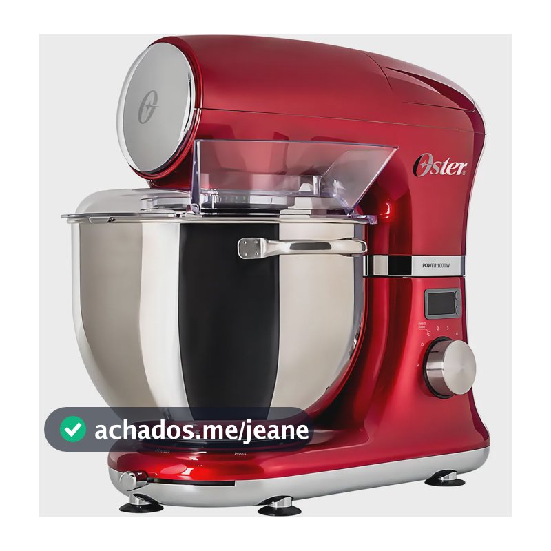Batedeira Planetária Digital Oster Bowl Inox 5l C/ Pedestal Cor Vermelho