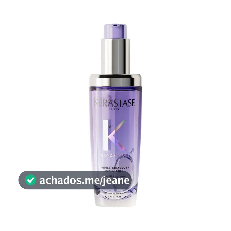 Óleo Capilar Kérastase L'Huile Cicagloss Blond Absolu Refilável, Para Cabelos Loiros Danificados, 75 ml
