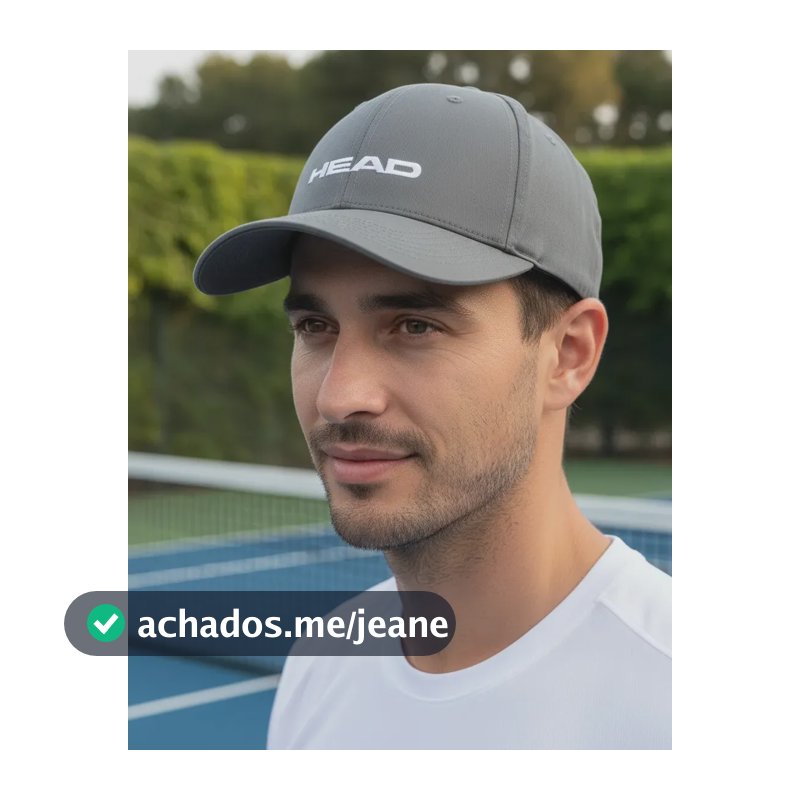 Bone Head Promotion Cinza Logo Frontal Tennis E Esportes Único