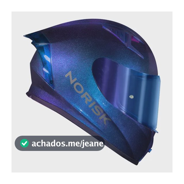 Capacete Moto Norisk Flow Azul Camaleão C/ Spoiler + Viseira