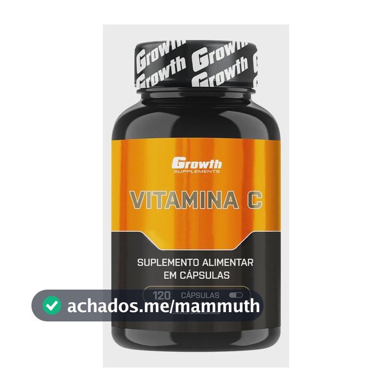 Vitamina C 120 Cápsulas Growth Supplements Natural