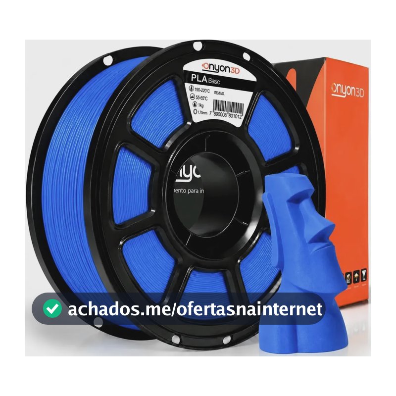 Filamento Pla Impressão 3d High Speed 1kg Onyon3d 1.75mm Ful Azul Royal