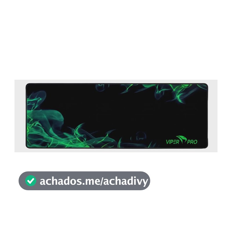 Mouse Pad Gamer Extra Grande Viper Pro Python 900x300mm Para Melhor Desempenho Preto E Verde Preto E Verde