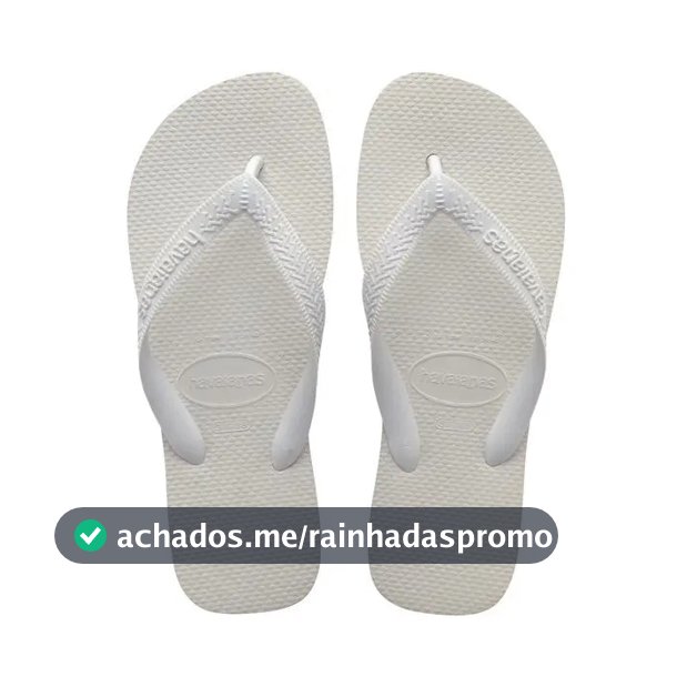 Chinelo Unissex Top Havaianas Liso Branco