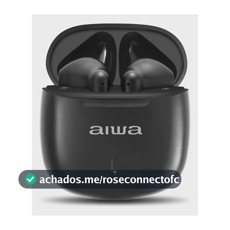 Fone de Ouvido Eardbud AIWA AWS-EB-05-B Bluetooth IPX4 24 Horas de bateria