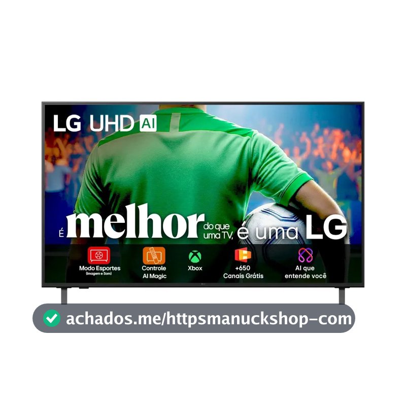 Smart TV LG UHD AI UA85 60 polegadas HDR10 Pro Processador α7 AI Ger 8 webOS 25