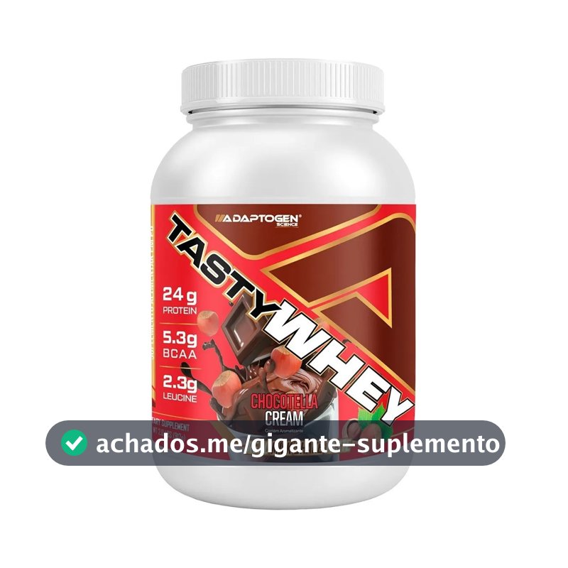Suplemento Tasty Whey 3w Gourmet Whey Protein Adaptogen Science Pote 900g Sabor Chocotella