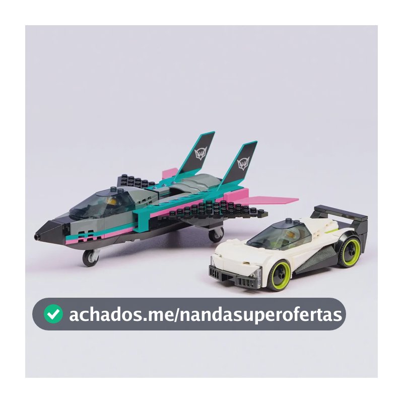 Avião a jato Lego® City vs. Jogo de carros com Auto e Jet 60489