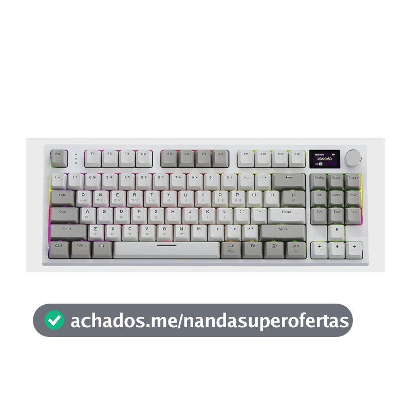 Teclado Mecânico Attack Shark K86 RGB Cinza