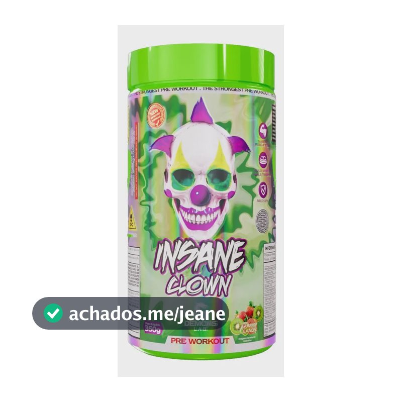 Suplemento Pré Treino Insane Clown 350g Demons Lab Sabor Doces Mastigáveis