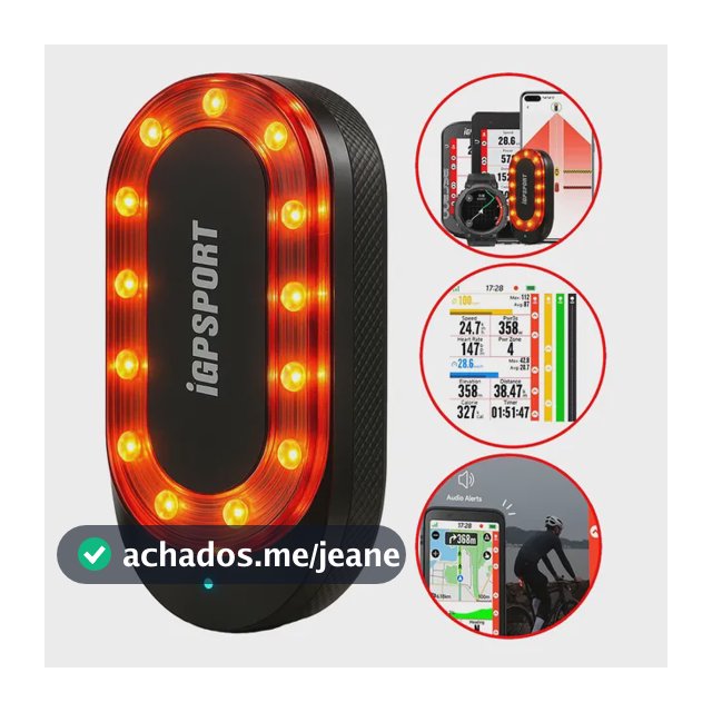 Radar Traseiro Igpsport Sr Mini Inteligente Sinalizador