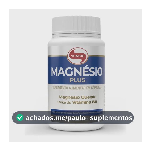 Magnésio Plus 90 Cápsulas Vitafor Sem Sabor