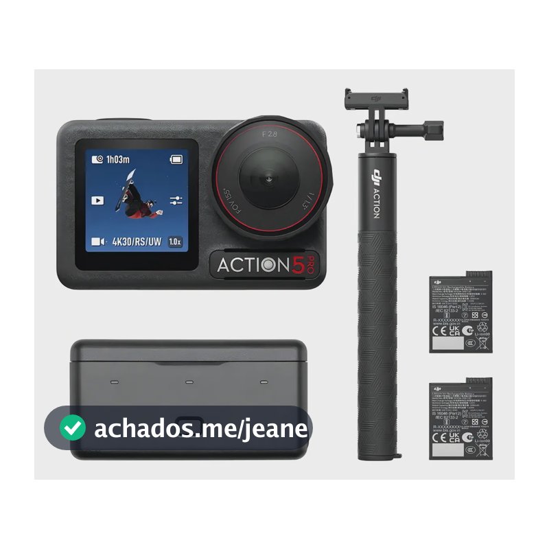 Câmera de Ação DJI Osmo Action 5 Pro Adventure Combo BR - DJI213