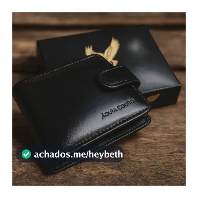 Carteira Masculina de Couro Legítimo Águia Couro com Porta-moedas