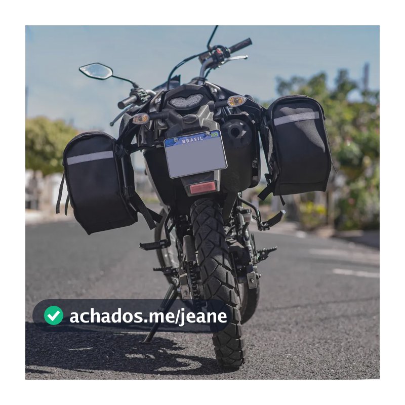Alforge Universal Moto Lateral Impermeável Forrado Eva 3mm Preto
