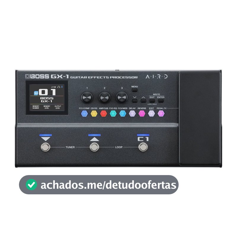 Pedaleira De Efeitos P/ Guitarra Boss Gx1 Gx-1 Multiefeitos Preto