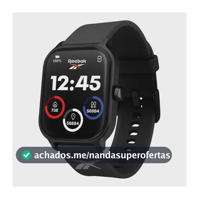 Relógio Smartwatch Reebok By Condor Preto - Cosmartraa/8p Preto