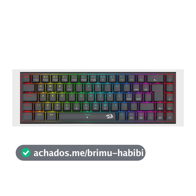 Teclado Redragon Ryze Pro Rgb Abnt2 Switch Marrom Cor De Teclado Preto Idioma Português Brasil