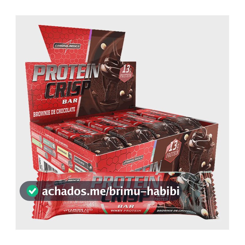 Caixa 12 Barras de Proteínas Protein Crisp Bar Barra Integralmédica