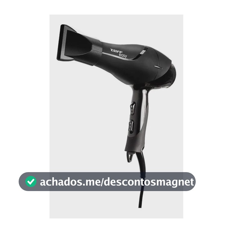 Secador De Cabelos Motor Ac Profissional Easy 1700w Taiff Preto