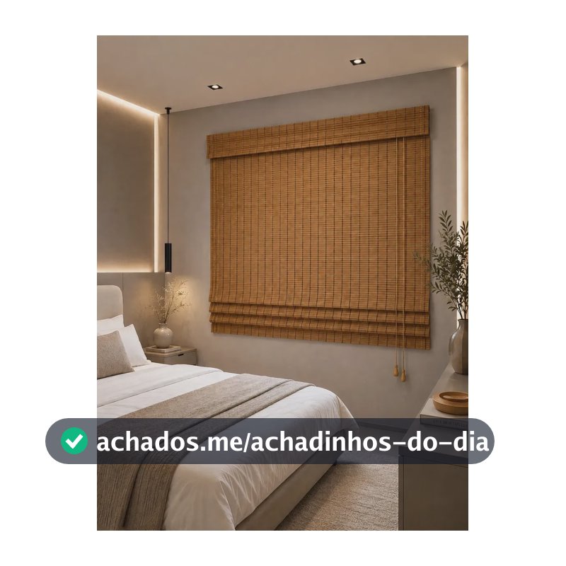 Persiana Romana Bambu Block 140larg X 160alt Natural
