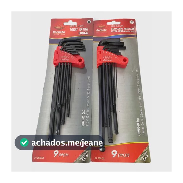 Jogo De Chave Torx E Alen Profissional Corneta Em Aço Cr-v