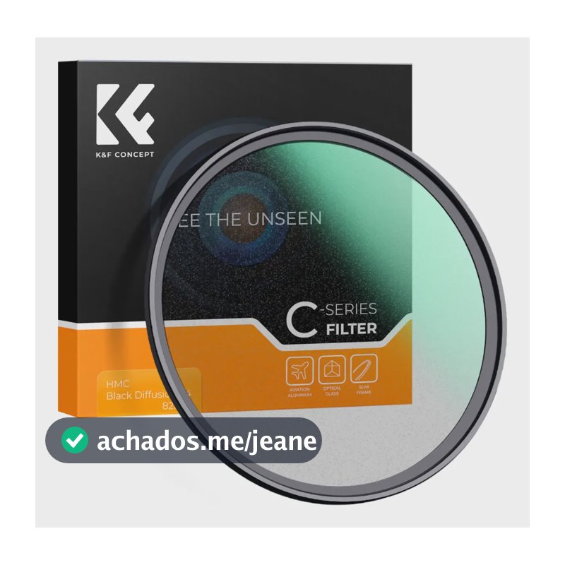 Filtro Black Diffusion 1/4 K&f Concept 77mm Difusão Mist Preto