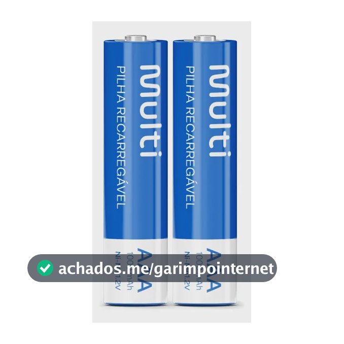Pilhas Recarregáveis Aaa Multilaser Com 2 Unidades - Cb051