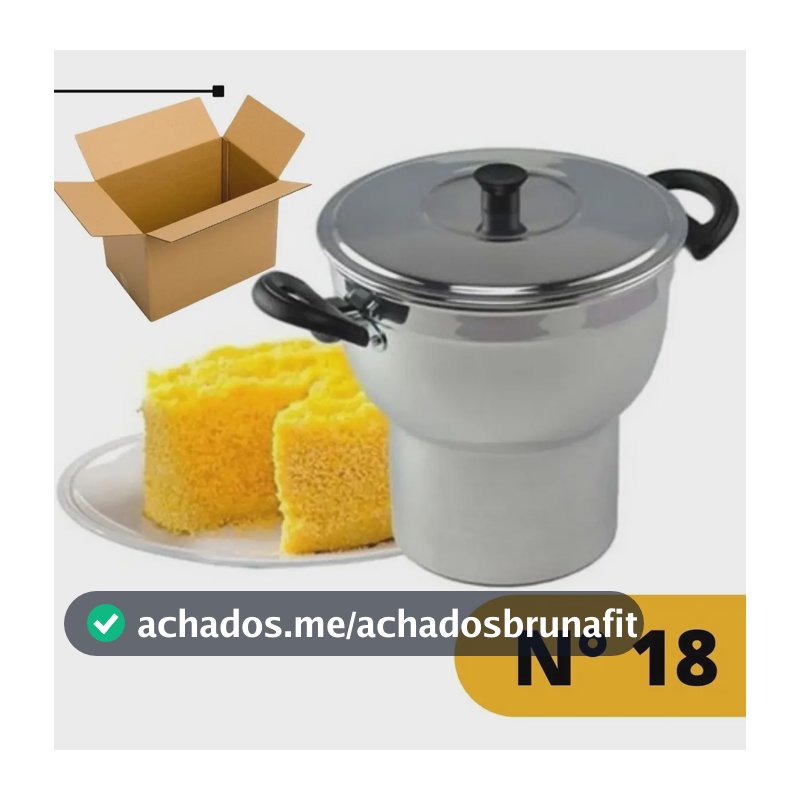 Bs Aluminio Cuscuzeira De Aluminio Panela Grande N°18 Queima De Estoque Cor Prateado