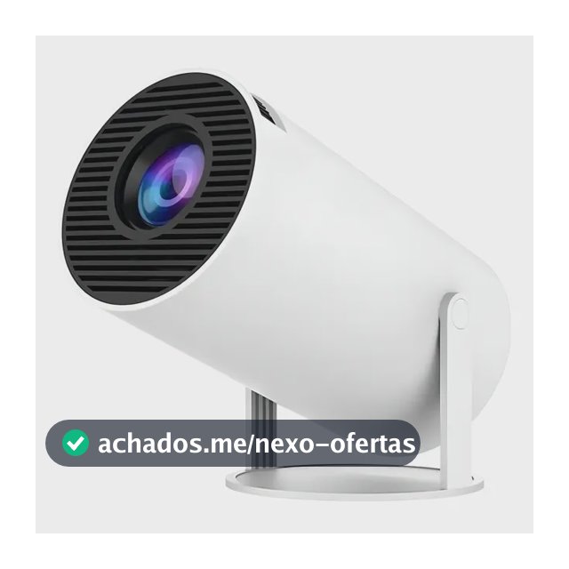 Projetor Led Mini VLX 4K Android 11 Branco Bluetooth HY300-A Wi-Fi 6 HD