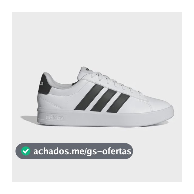 Tênis Masculino Grand Court 3.0 adidas Ftwwht/cblack/ftwwht Liso 41 Br