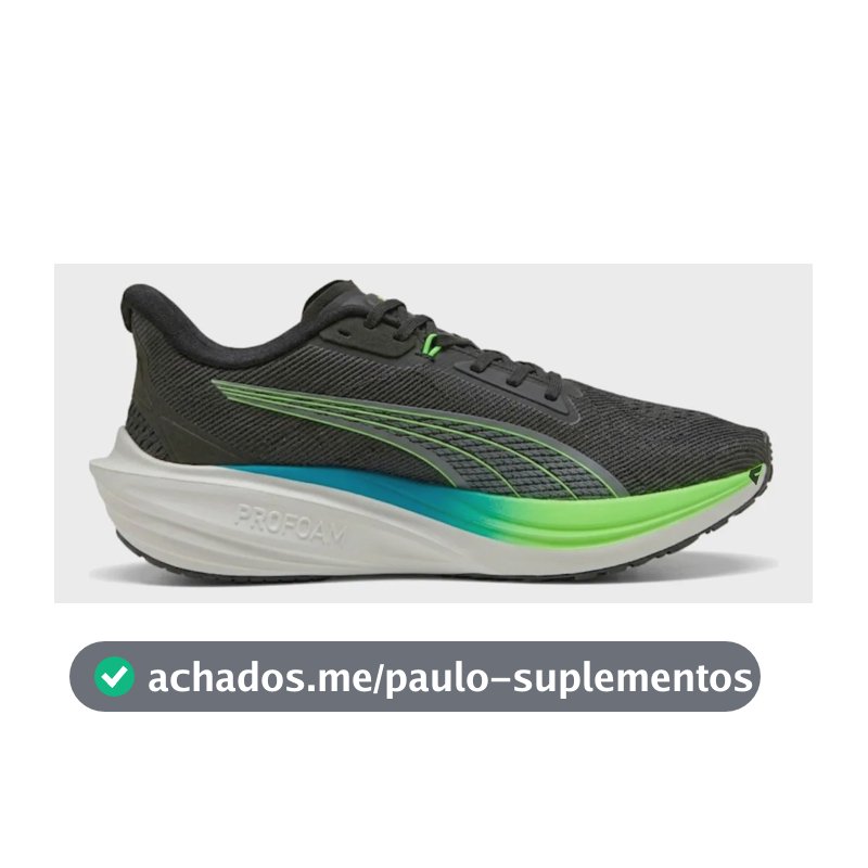Tênis Puma Darter Pro Masculino Corrida Preto Azul E Verde Liso 40