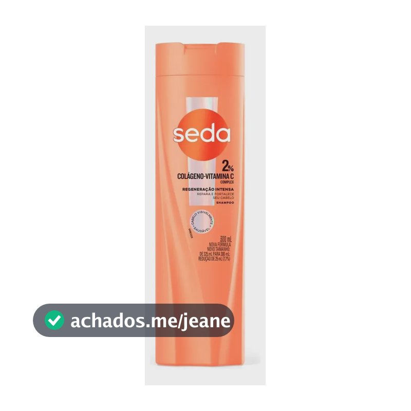 Shampoo Seda 300ml Regeneração Intensa + Colágeno + Vitamina C
