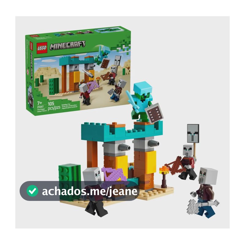 Lego Minecraft 21267 A Patrulha Do Deserto De Illager 105 Pç
